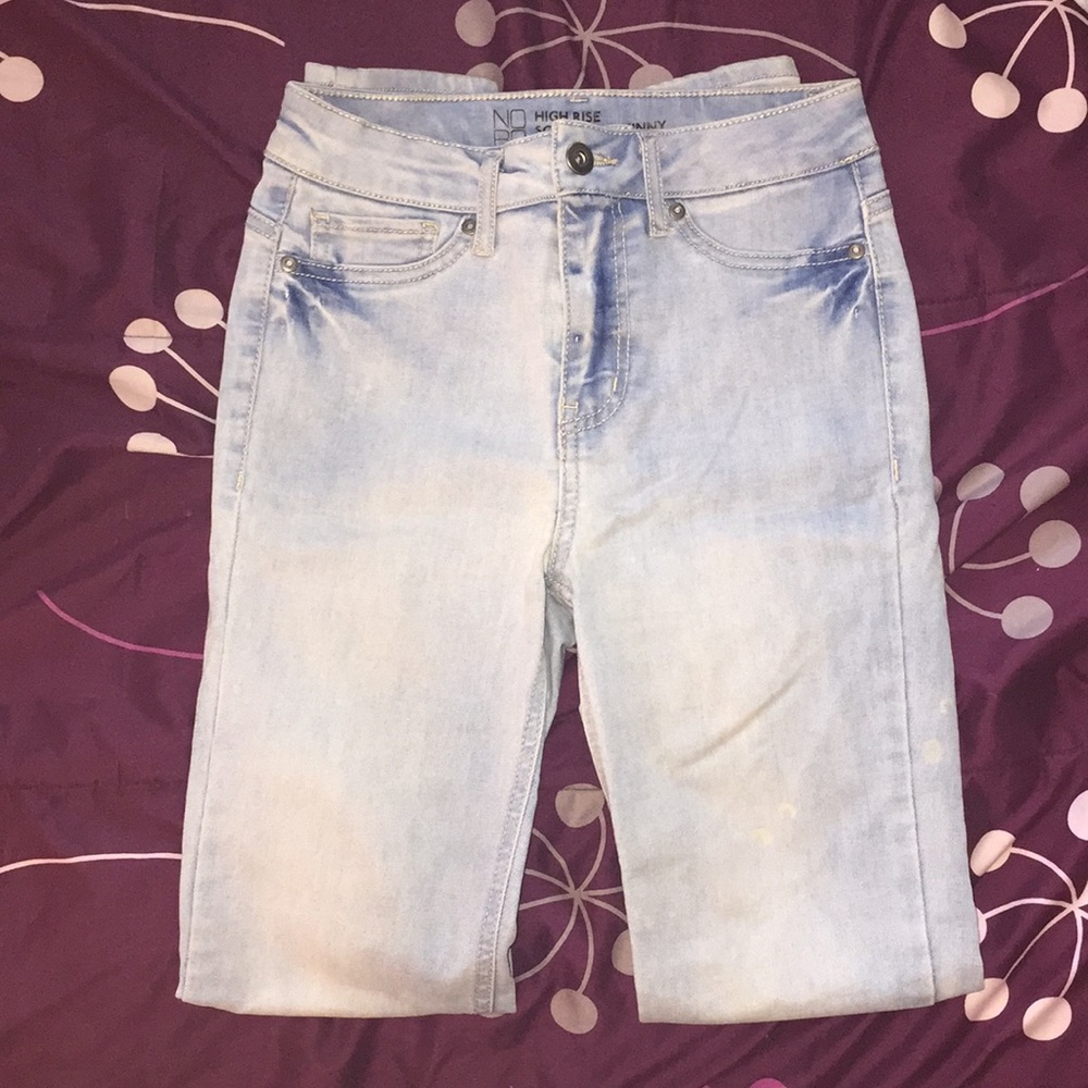 High rise sculpting skinny jeans